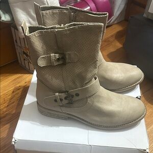 Call It Spring Beige Combat Boots